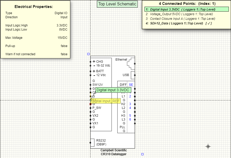 example electrical object heads up display