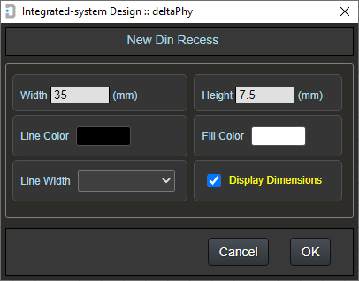 Din recess dialog box