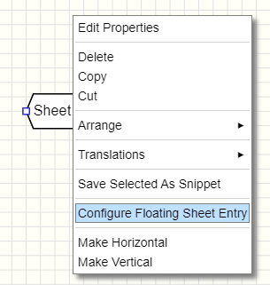 example floating sheet entry context menu