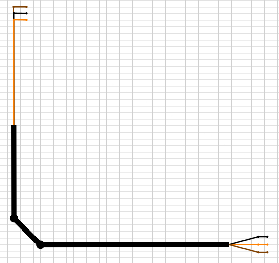 Making a cable component step 1 - lay out cable