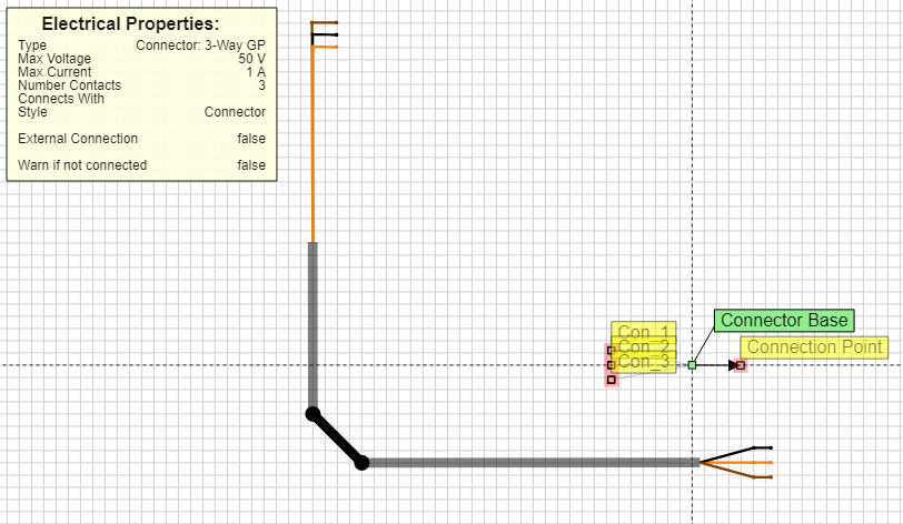 Making a cable component step 3 - add a connector electrical objects