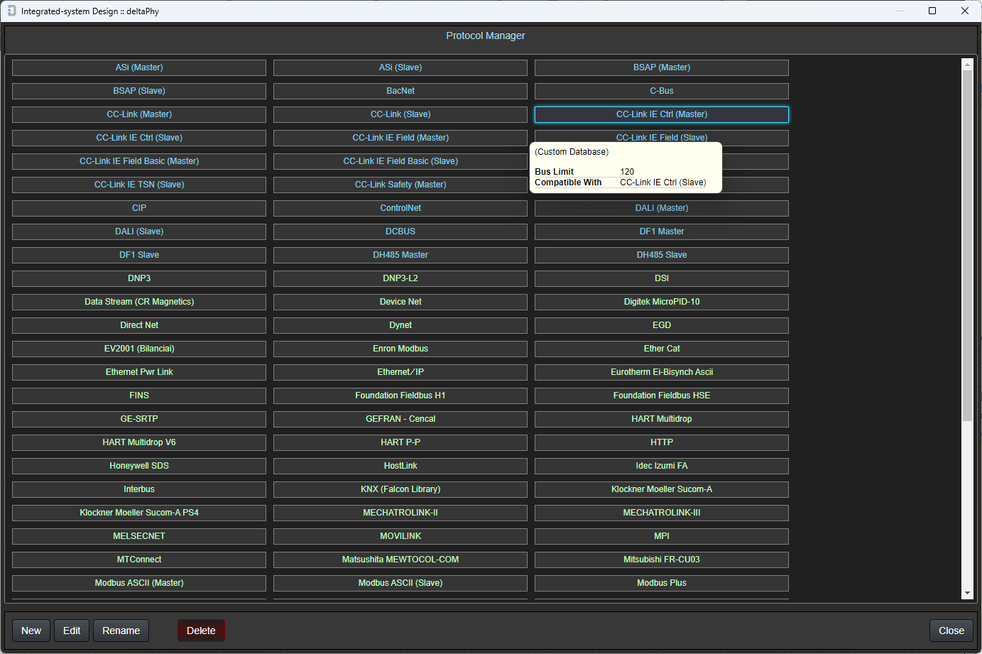 image of protocol dialog